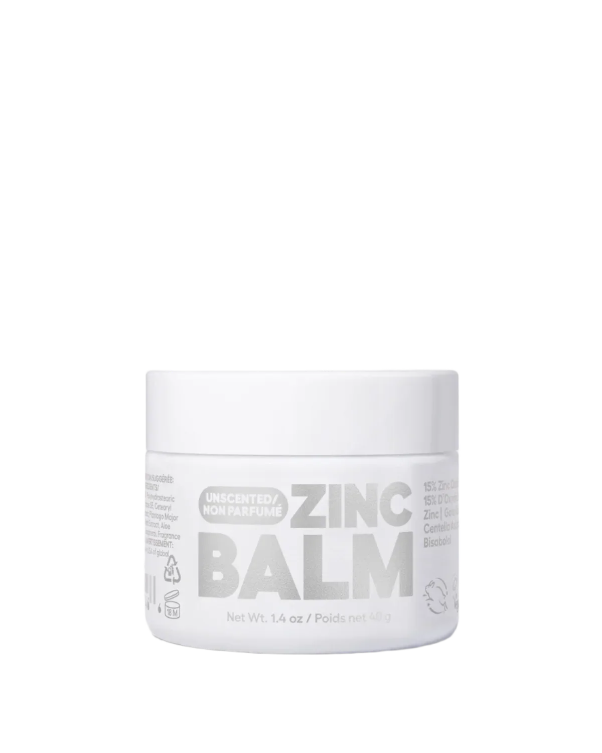 Zinc Balm Glass Jar
